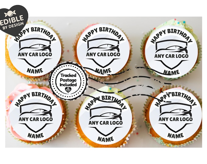 Any Car Logo Cake Toppers Edible Images on Icing or Wafer
