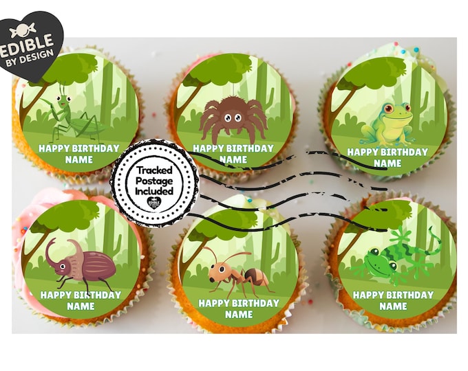 Bug Insect Theme Birthday Cake Toppers Edible matching Invitations Stickers Balloon Party Pack