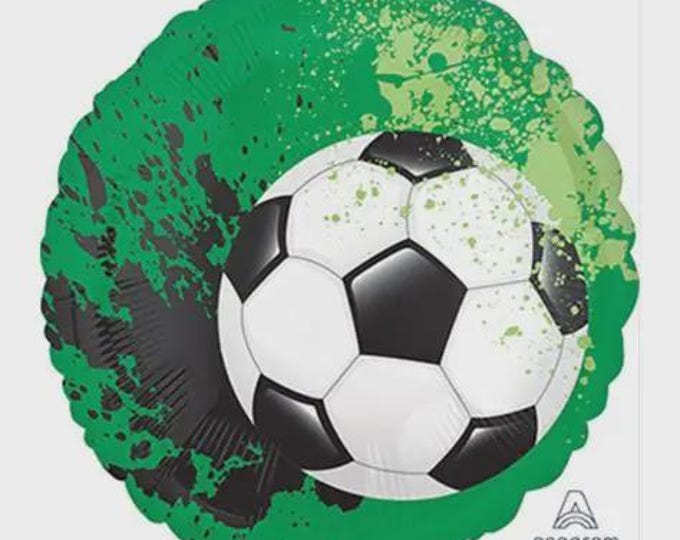 Football Image Foil Balloon - 18" round Balloon for Helium or Air - Anagram