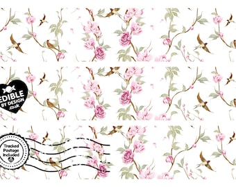 Floral & Botanical - Ribbon Border Edging for Cake in Icing