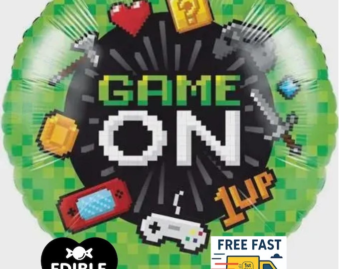 Game On Foil Balloon - 18" round Balloon for Helium or Air
