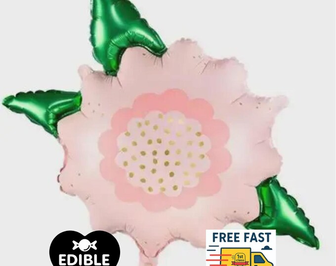 Pretty Flower Foil Balloon - 24" x 20" inflated - Balloon for Helium or Air by Party Deco