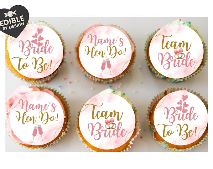 Bride To Be Hen Do Party Cake Toppers Matching Stickers and Foil Balloon