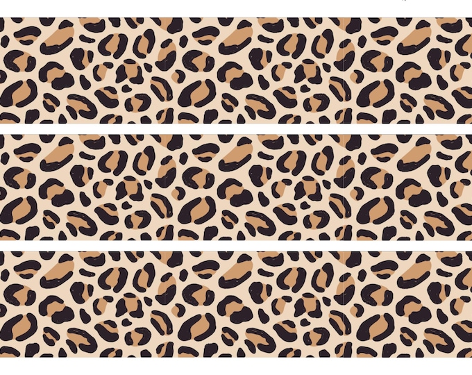 Animal Print Ribbon Border Edging for Cake: Edible Animal Theme Party Decoration on Icing