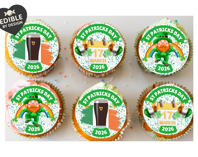 St Patricks Day Ireland Cake Toppers matching Foil Balloon and stickers available