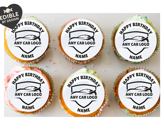 Any Car Logo Cake Toppers Edible Images on Icing or Wafer