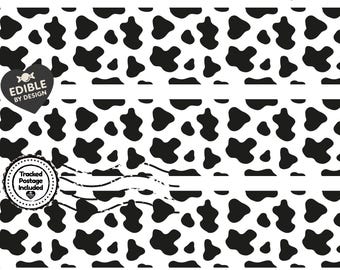 Animal Print Ribbon Border Edging for Cake: Edible Cow, Tiger, Zebra, Giraffe Pattern Cake Decoration on Icing