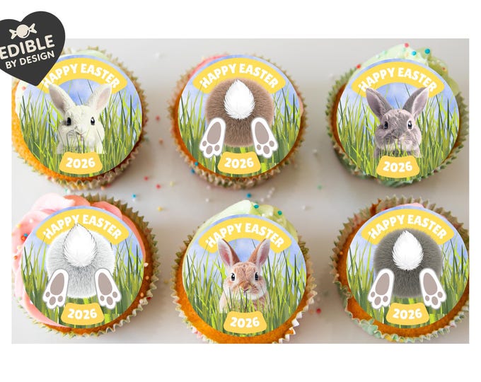 Easter Cake Toppers choice of 3 Designs matching Foil Balloon and stickers available