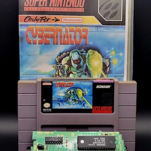 100% 本物の「Cybernator」SNES カートリッジ ケース付き