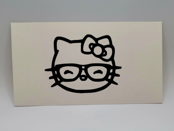 Hello Kitty Face Black And White