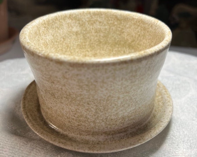4 inch handmade ceramic planter with saucer, planter, pottery, gardening, houseplant, handmade ceramic, handmade pottery planter