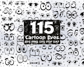 115 Cartoon Eyes, Eyes SVG files, Eyes Svg, Cartoon Face SVG, Emotion Clipart, Cartoon Eyes SVG, Eyelashes Svg, Dxf, Eps, Png, Pdf #185