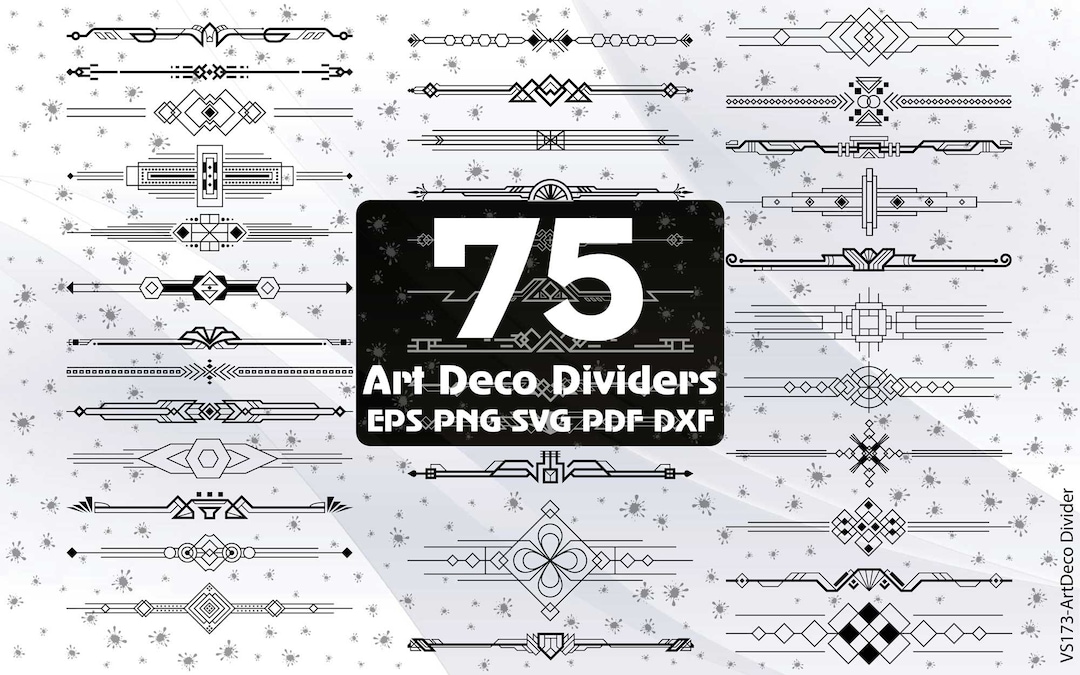 75 Art Deco Element SVG, Art Deco SVG, Art Deco Divider, Art Deco