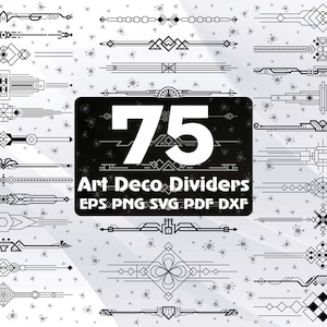 75 アールデコ エレメント SVG、アールデコ SVG、アールデコ ディバイダー、アールデコ ステンシル、アールデコ ファイル、壁ステンシル SVG、テキスト ディバイダー、Eps、Png、Pdf #173