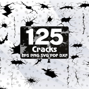 125 Crack SVG, Crack Svg Bundle, Crack Clipart, Crack Vector, Wall Crack Svg, Lightning Svg, Crack PNG, Thunder PNG, Dxf, Eps, Png, Pdf #172