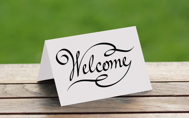 38 Welcome SVG Vector Files: Calligraphy Lettering (digital Download ...