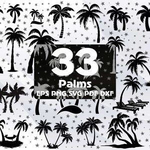 33 Palm Tree Print, Palm Tree SVG, Tropical Clipart, Tropical SVG, Palm T-Shirt, Palm SVG, Palm Tree Printable, Palm Tree Clipart #122
