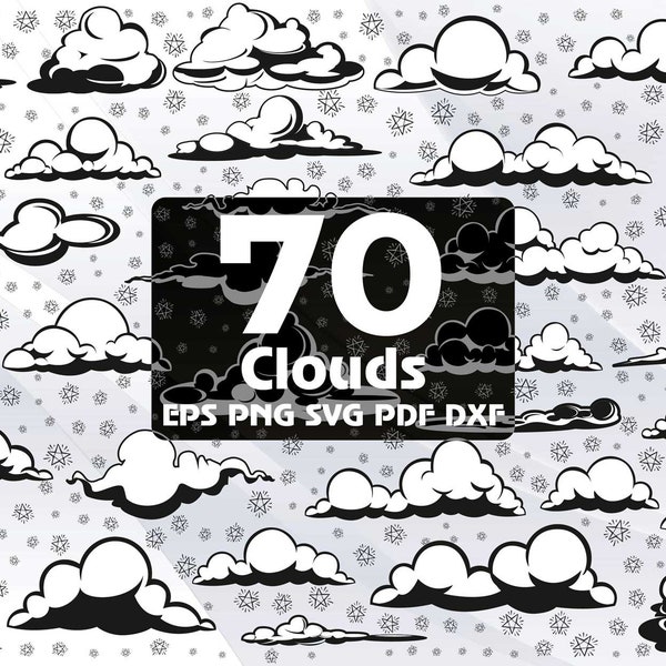 70 Cloud painting, Cloud SVG, Cloud Clipart, Cloud Print Smoke SVG, Cloud Clipart, Smoke Art Print, Cloud ART Print Svg, Dxf, Eps, Png #167