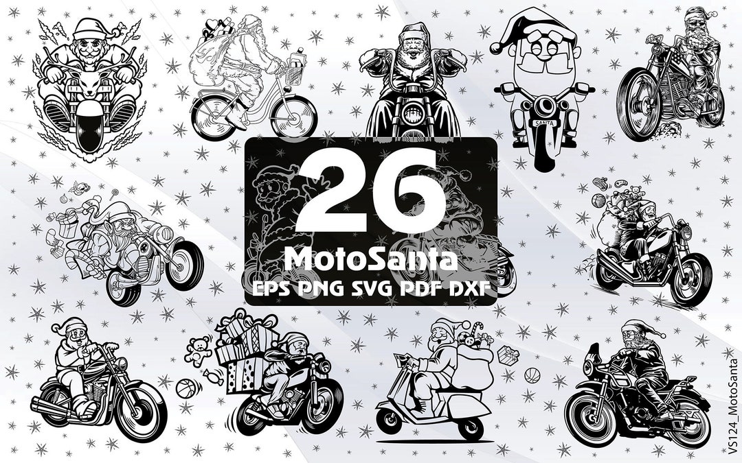 Santa Claus Bike Clipart, Santa Clipart, Christmas Clipart, Santa Bike