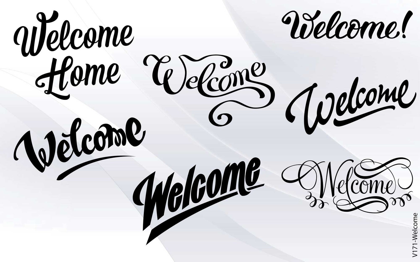 38 Welcome SVG Vector Files: Calligraphy Lettering (digital Download ...