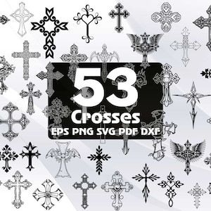 53 Cross SVG, Christian SVG, Cross Clipart, Cross Vector, Church SVG, Christian Cross Svg, Religious Svg, Cross Png, Dxf, Eps, Png, Pdf #142