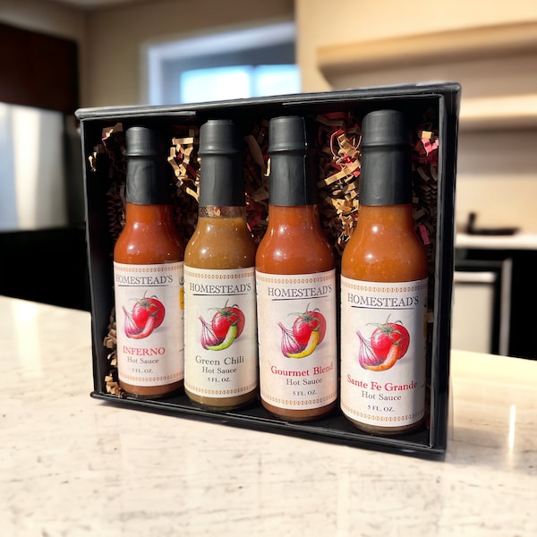 Homestead’s Complete Set, Hot Sauce Set,  Gourmet Sauce, Foodie, gift, kitchen gift, Gourmet gifts, Spicy sauce, Spicy, Restaurant, chili