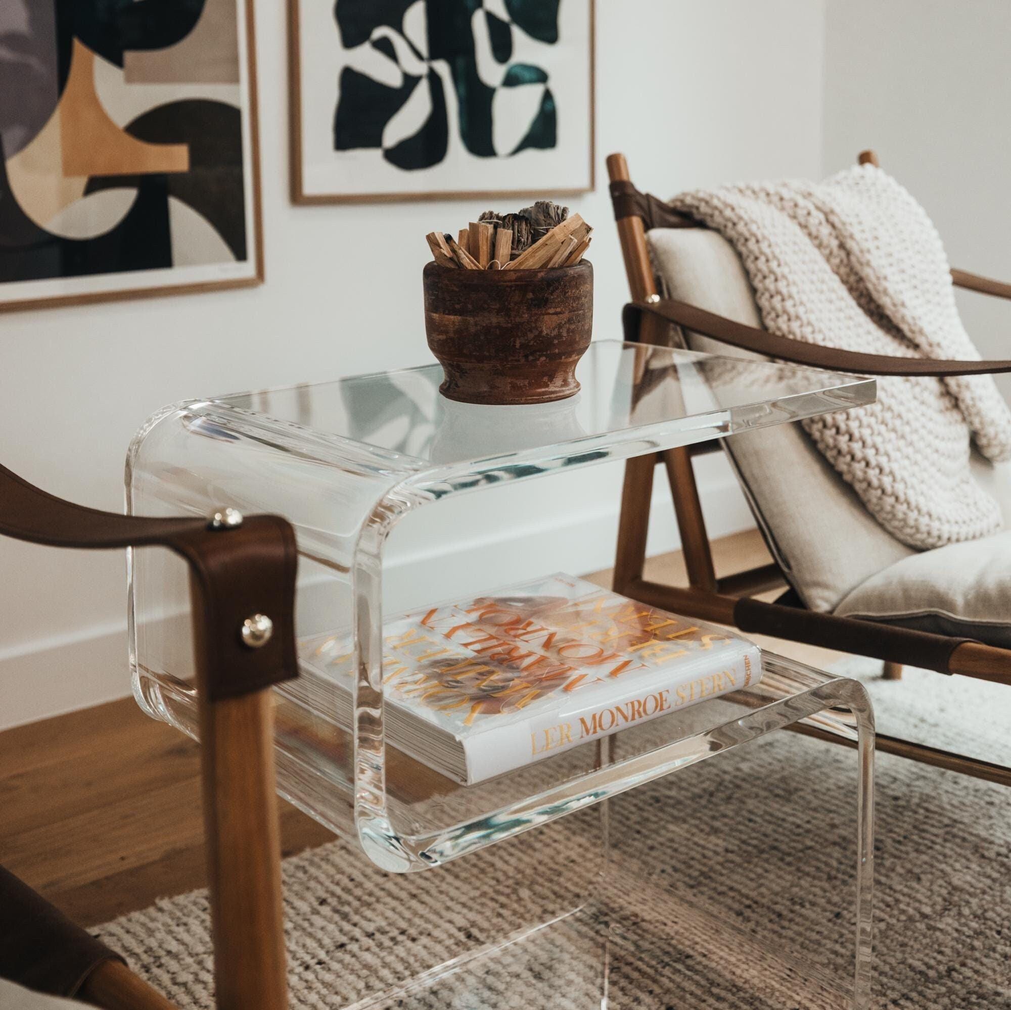 Lucite Ribbon Coffee Table ビンテージ Lucite Ribbon Coffee Table ビンテージ