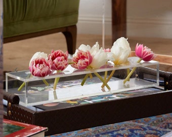 Handmade Acrylic Flower Vase: Modern Short Stem Design