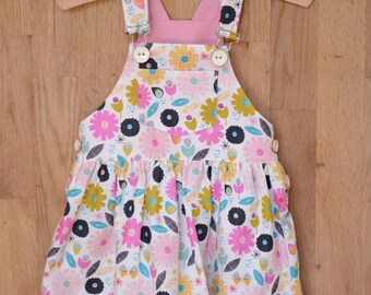 Vestido Frankie Pinafore Bebê Criança Padrão de Costura Digital - Idade 6m - 2 anos