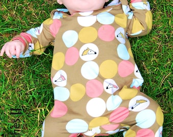 Molde de costura digital para macacão de dormir Babygrow - Idade recém-nascido - 24 meses