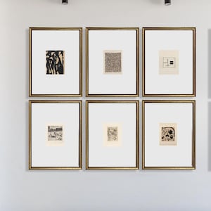 Gold Framed Abstract Gallery Wall Art Set