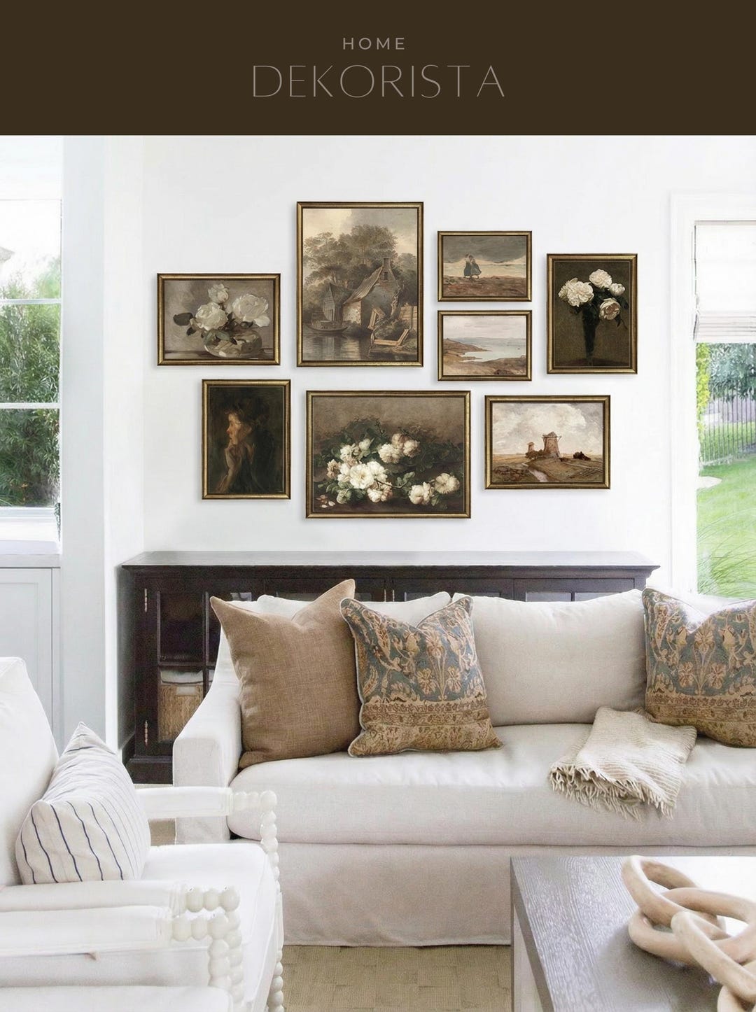 Vintage Landscape Gallery Wall Set, D...