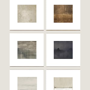 Set of 6 Neutral Minimalist Gallery Wall Art Prints, Vintage Abstract ...