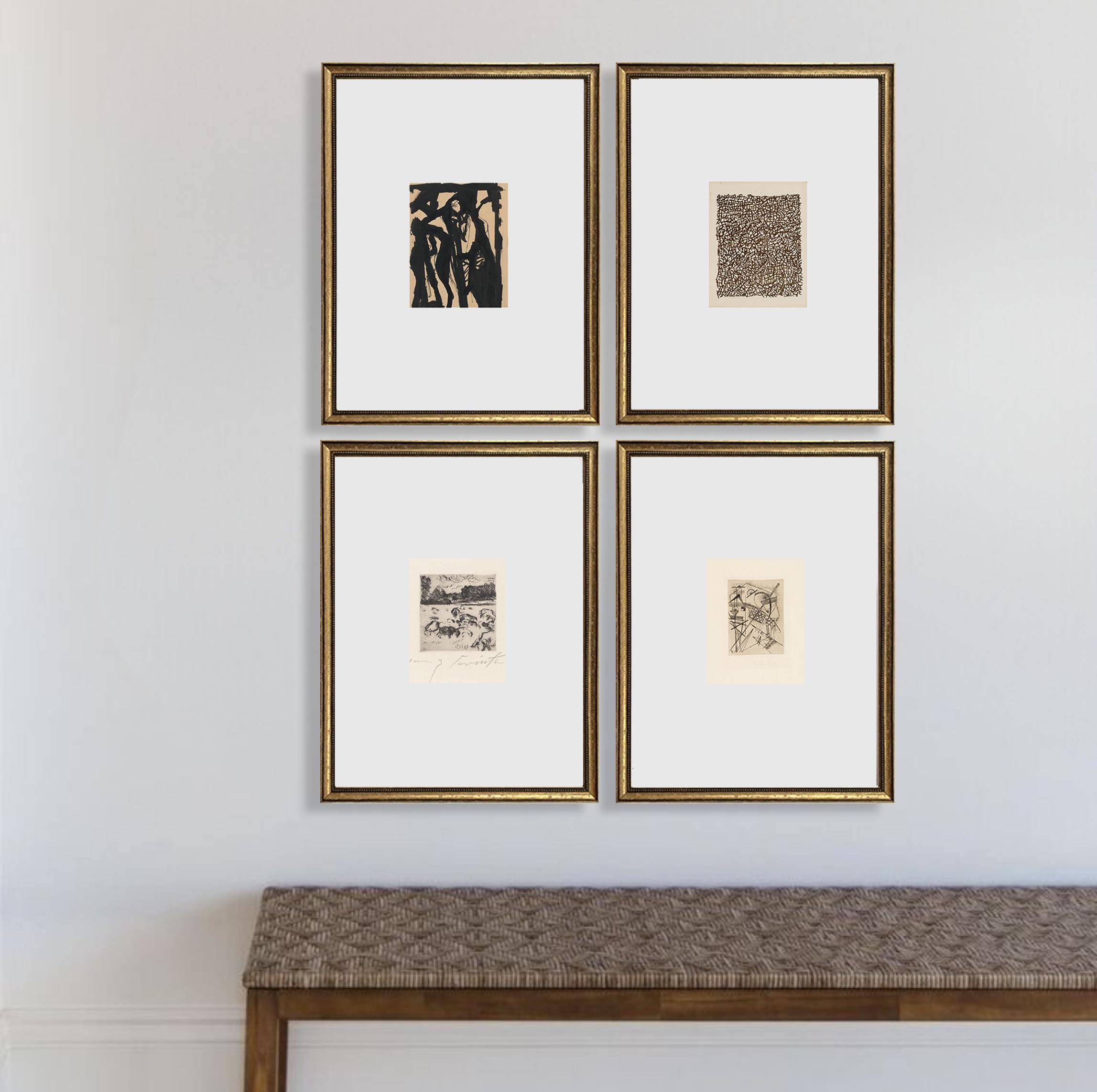 Abstract gallery wall set , gold framed wall art print I abstract wall art I abstract gallery wall decor I gallery wall set