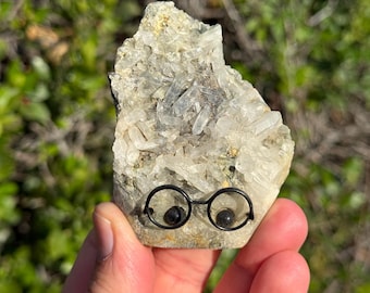 Clear Quartz Cluster Crystal Buddy, Crystal Hedgehog, Quartz, Crystal, Christmas, Animal, Pet Rock, Gift, Christmas Stocking #727D