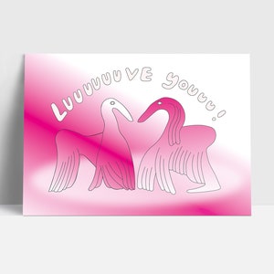 Illustration, carte postale, cartes-cadeaux, impression, rose