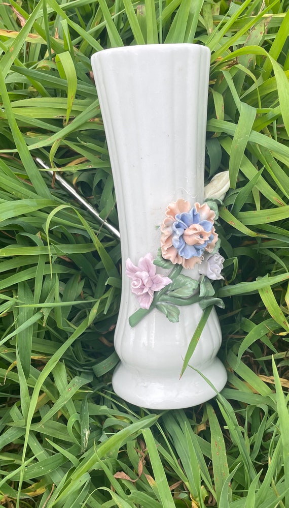 Kitschy Flower Water Vase 3D Flowers Ceramic Vase Tobacco Use Etsy