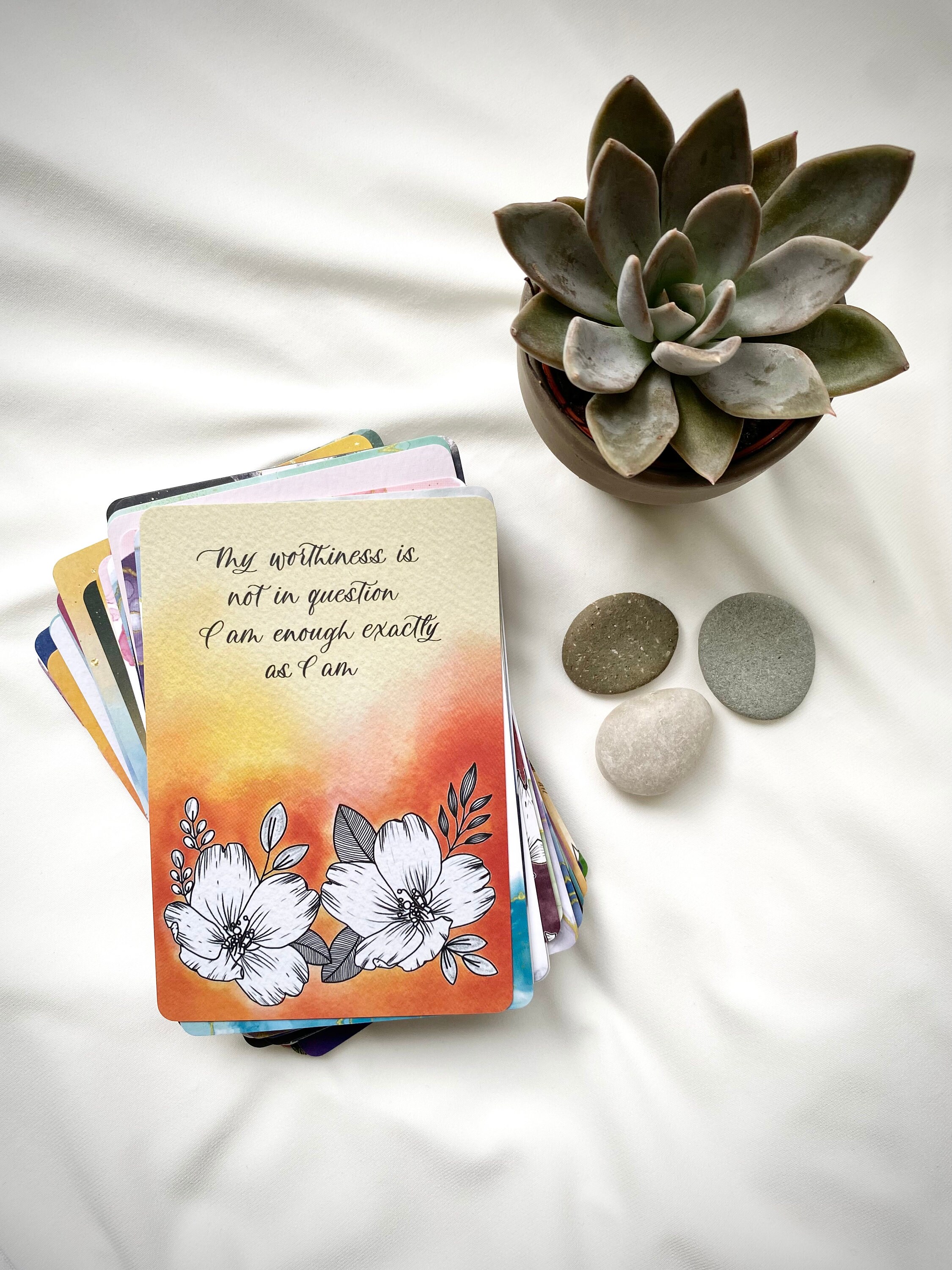 Mantra Card Deck | 52 Affirmations for Self-care & Healing Energy - Etsy