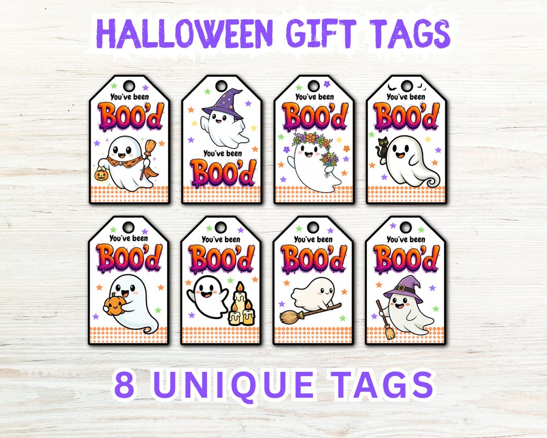 Hashtag Boo Tag Printable You've Been Boo'd Tag Boo Bag Trick or Treat Tag Boo Gift ...