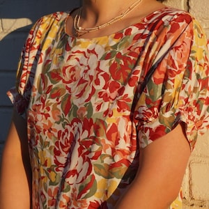 Laura Ashley 80s floral midi dress