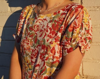 Laura Ashley 80s floral midi dress