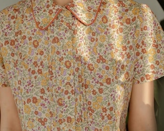 Sweet Laura Ashley Liberty style 80s-90s midi dress