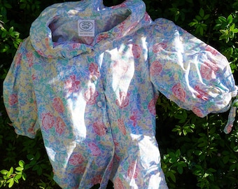 Vintage prairie romantische Laura Ashley Bluse