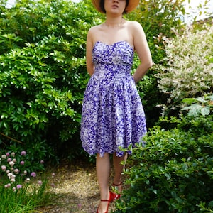 Vintage 80s Laura Ashley rockabilly swing cotton dress