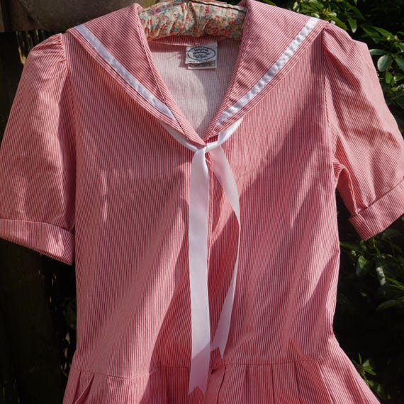 STUNNING 1980S LAURA ASHLEY SAILOR DRESS