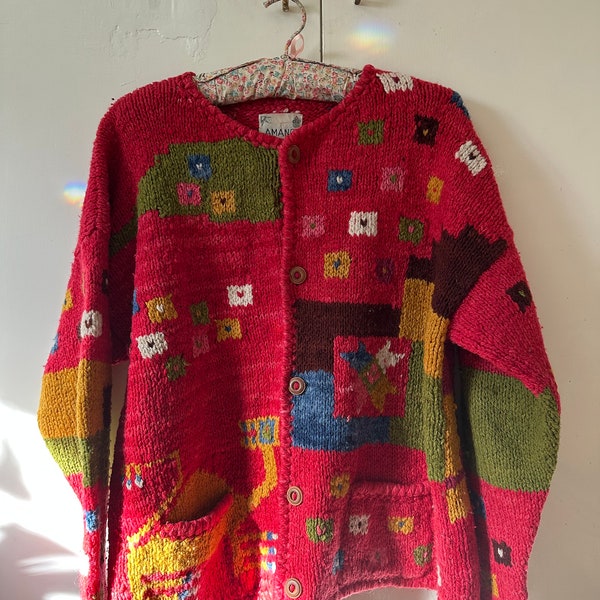 Vintage 90s Amano pachamama wool jumper