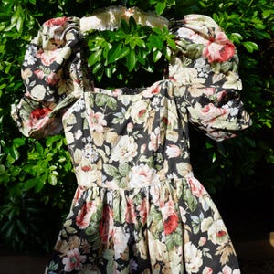 Laura Ashley style 80s floral ditsy midi dress