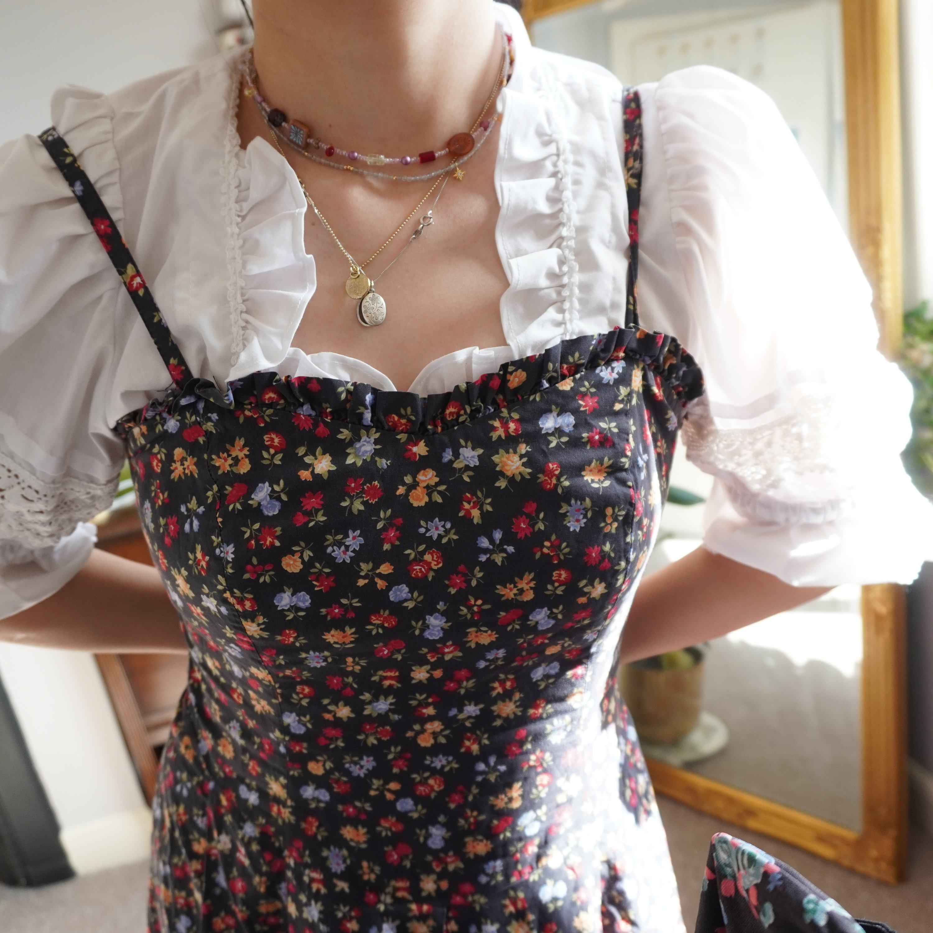 Laura Ashley, jupe Laura Ashley, jupe longue vntage, jupe années 80