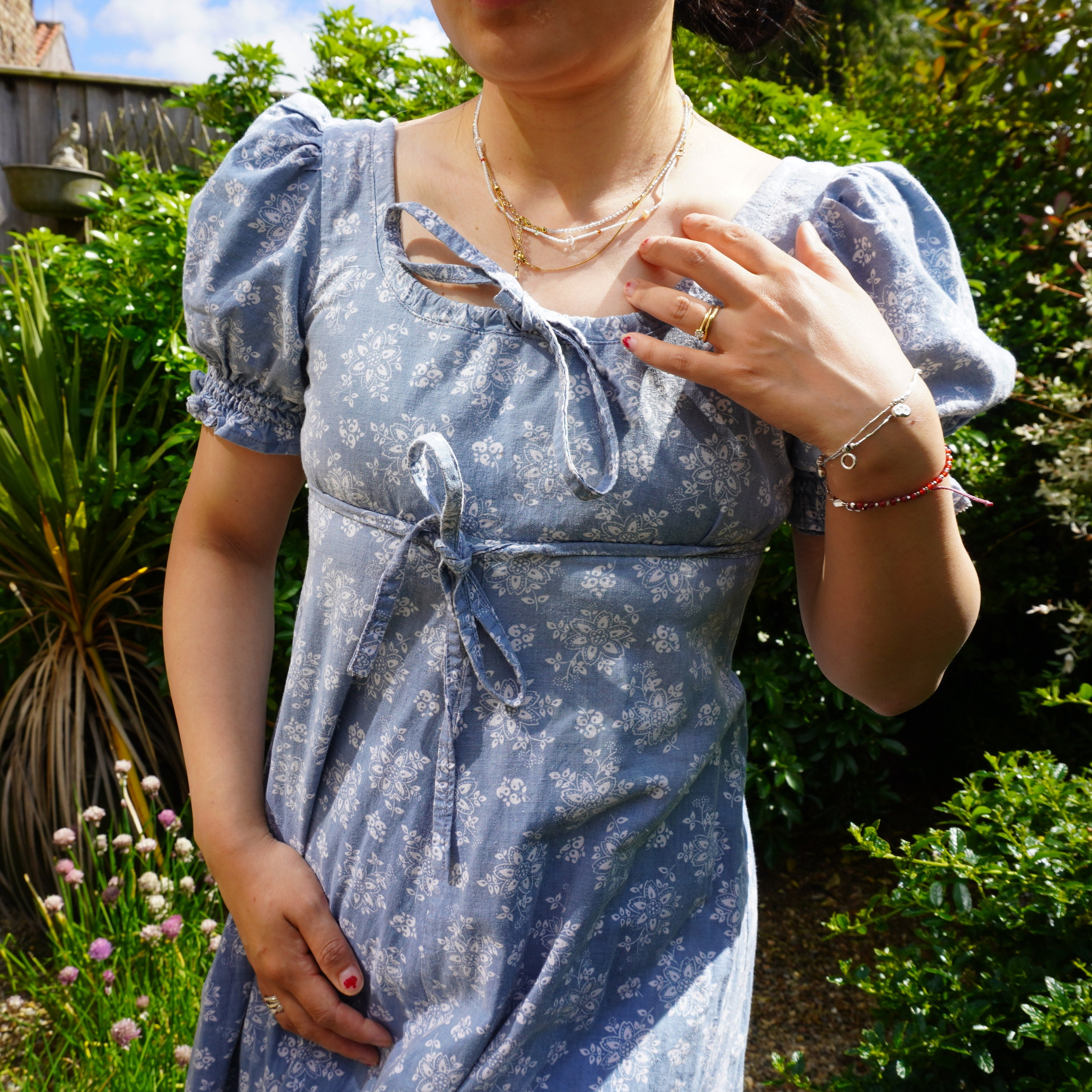 Precious Rare 70s Handmade Cotton Maxi Dress in Laura Ashley Fabric