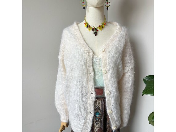 Cream fluffy deals cardigan